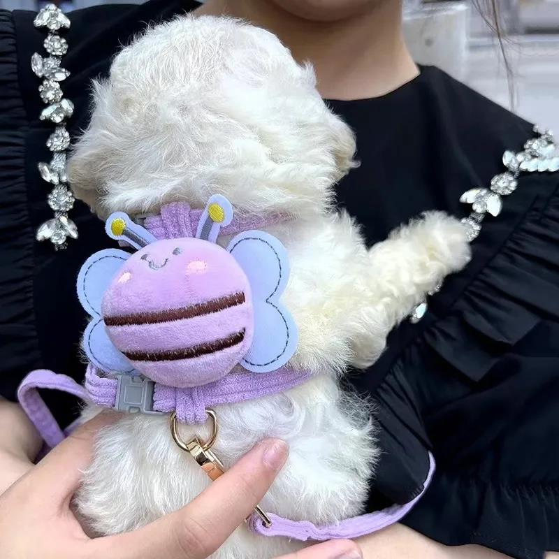 猫咪狗狗牵引绳背心式遛狗牵引绳外出专用遛猫绳宠物胸背带可调节