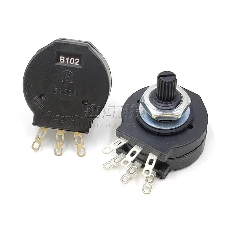 电焊机电流调节推力开关电位器 RVS28 B102 B103 B472 双联调速器