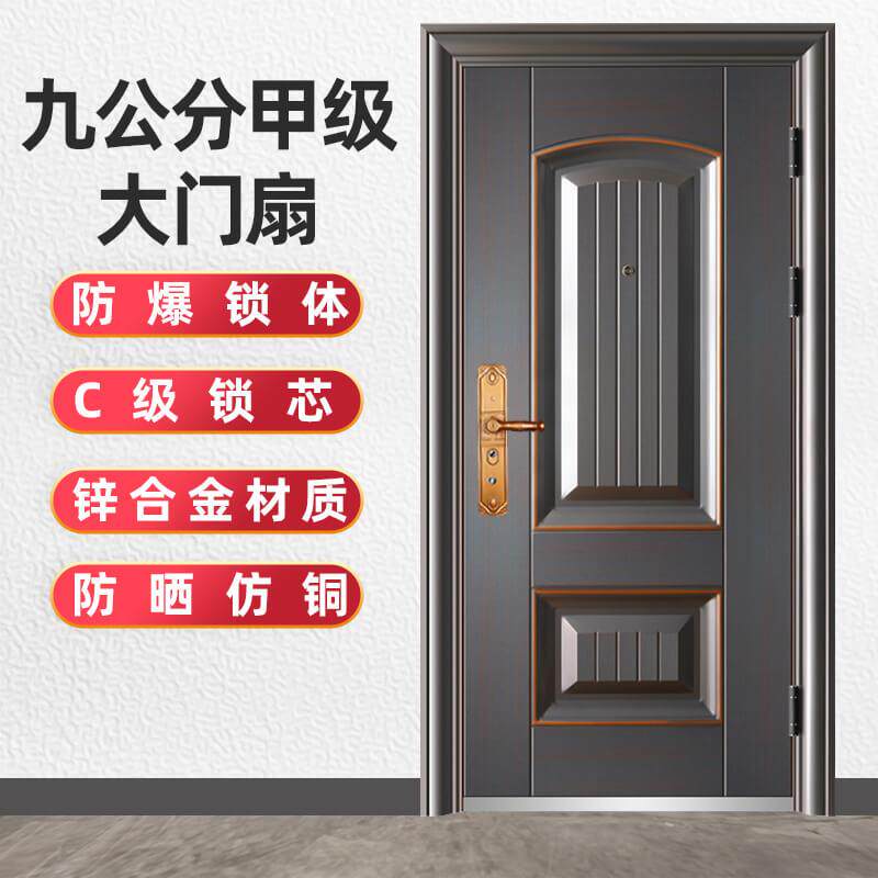 甲级防盗门家用安全入户门室内单门进户工程门钢质门子母大门加厚
