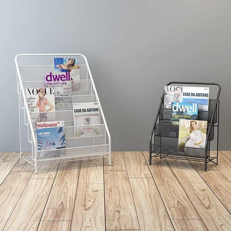 需定制铁艺书架绘本架落地杂志架资料架宣传册展示架书报架报刊架