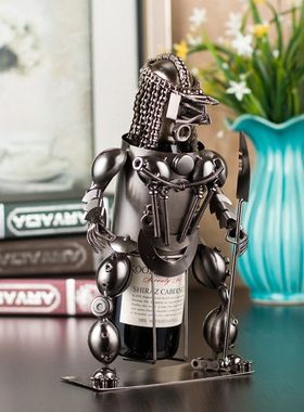 铁艺机器人红酒架客厅家装饰品摆件工艺品乔迁新居礼品创意实用