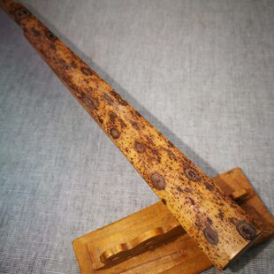 梅鹿竹斑竹折扇 纯手工制 9寸18方无填芯苏工文玩收藏礼品扇古方