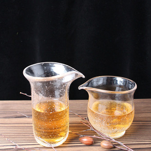 气泡玻璃公道杯加厚分茶器泡茶耐热茶海大容量手抓杯家用茶具配件