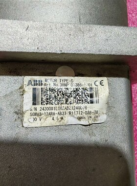 ABB 机器人 轴电机 3HNP 03386-1/01 看好