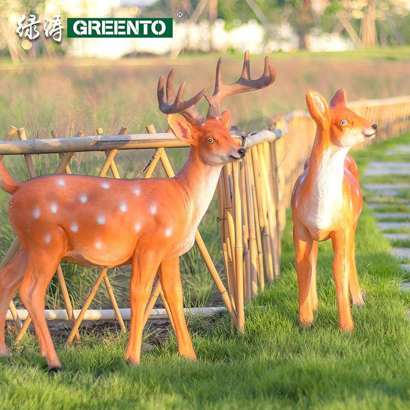 发光梅花鹿梅花鹿玻璃钢梅花鹿灯仿真发光鹿灯草坪灯