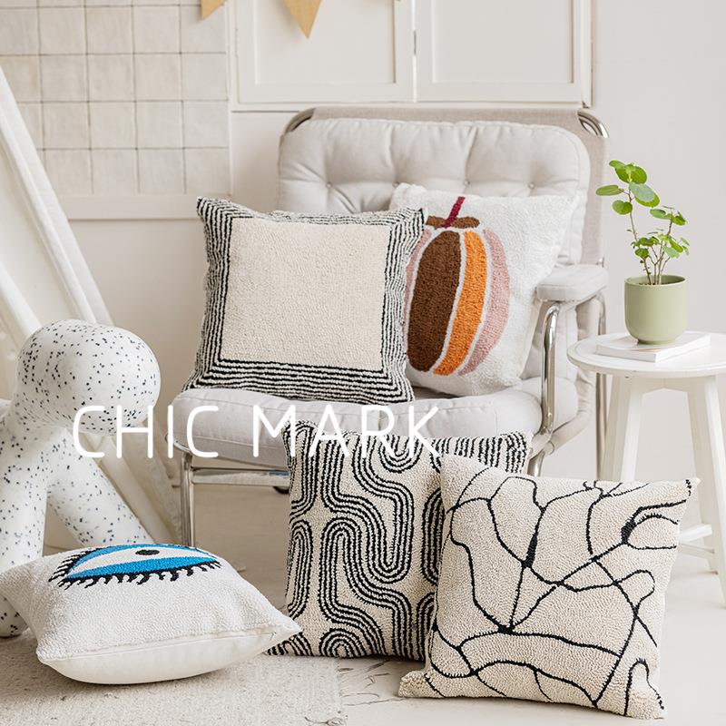 中古小香 客厅沙发抱枕靠垫样板间腰枕靠背床头靠垫装饰枕