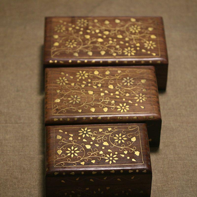 高档酸枝木首饰盒中式复古首饰品收纳盒桌面实木文玩珠宝礼品盒