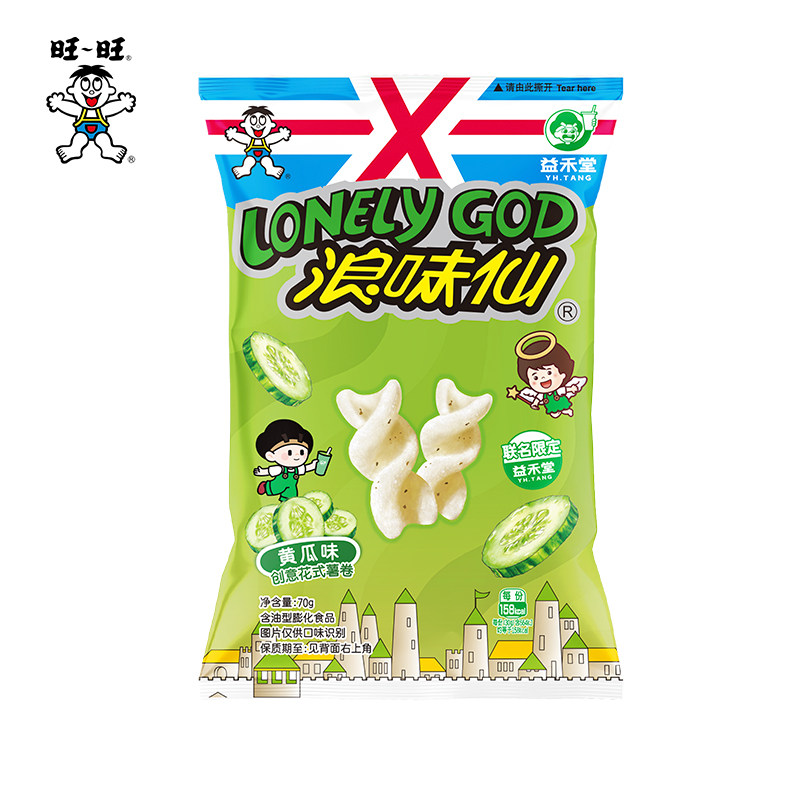【百补】旺旺浪味仙益禾堂联名口味黄瓜味休闲花式薯卷解馋小零食图片