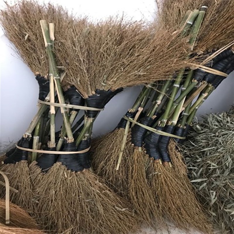 竹扫把无叶老枝黑皮户外竹制马路环卫扫地苕帚物业小区工地 学校