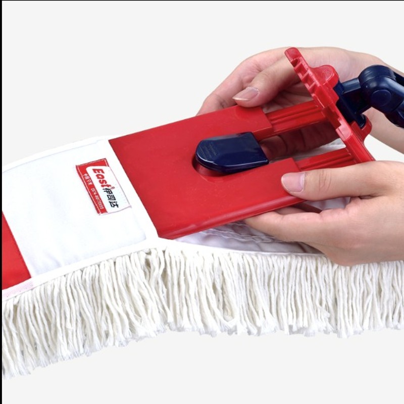 伊司达平板拖把ES2521不锈钢杆拖帕家用墩布布头擦地大号尘推55cm