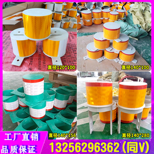 定制玻璃钢柱帽式轮廓标高速公路隧道波形梁护栏反光标圆形诱导标