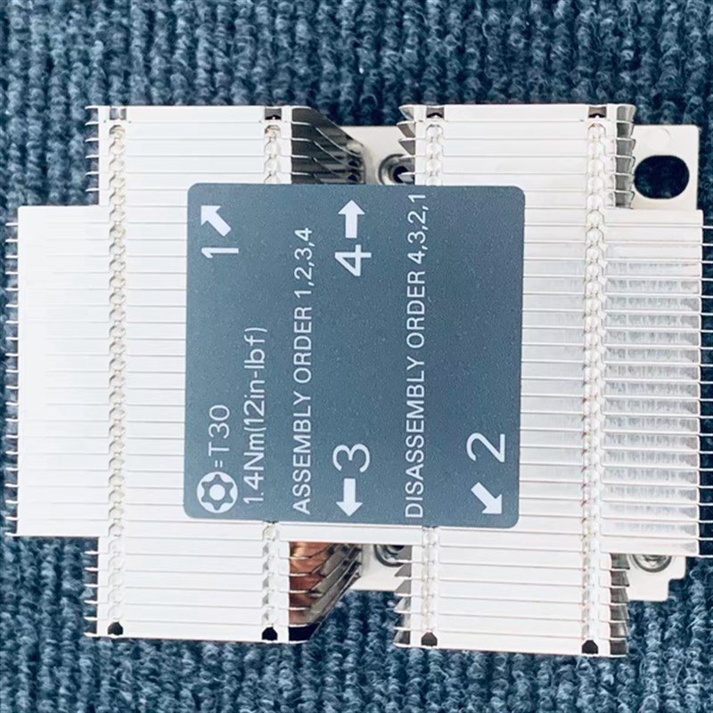 Intel全新盒装intel LGA3647 2U铜底铜管被动散热器带原厂硅脂