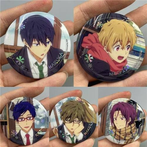 Free男子游泳部冬日系列吧唧徽章周边松冈凛七濑遥橘真琴叶月渚