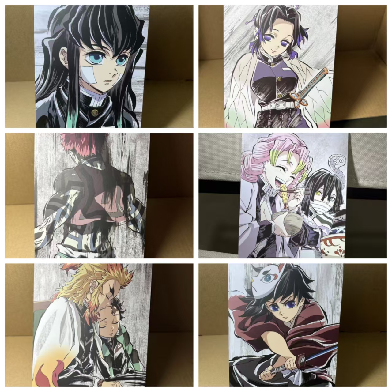 现货鬼灭之刃幕间原画明信片收藏礼物甘露寺蜜璃时透无一郎猗窝座