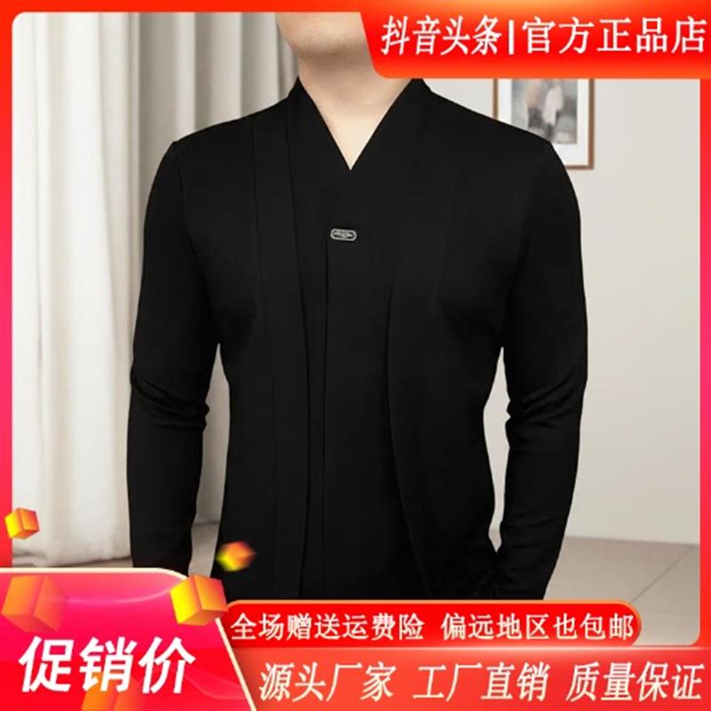 享奢名品男装高端欧货秋新款男士卫衣时尚假两件商务套头长袖帅气
