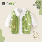 婴儿马甲春秋款 宝宝背心外穿男女童儿童毛衣幼儿衣服上衣针织背心