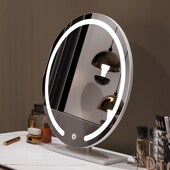 台式 镜子桌面智能led带灯补光梳妆镜网红卧室可调节梳妆台化妆镜