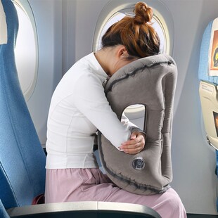 火车硬座睡觉神器充气枕头过夜长途飞机旅行高铁午休坐着趴睡枕