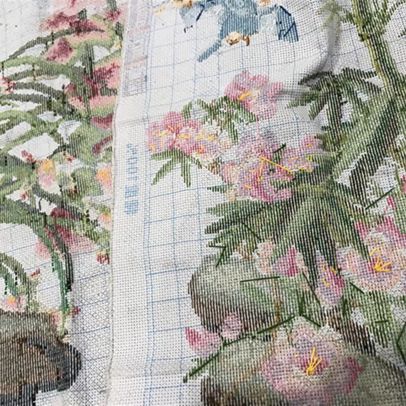 纯手工十字绣成品梅兰竹菊四联花鸟语花香大幅客厅书房办公室包邮,居家布艺,十字绣成品,淘宝优惠券,粉丝福利购,淘宝优惠卷