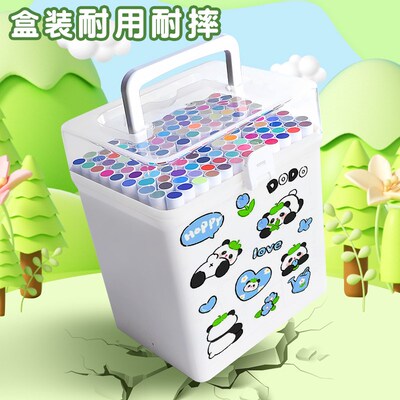 丙烯马克笔120色小学生美术专用防水画笔水彩笔不透色可叠色幼儿