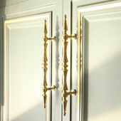 ZPK法式 柜家具金色中古风双孔拉手 轻奢柜门把手橱柜衣柜门鞋