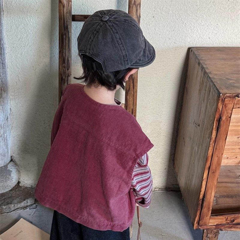 暮晨家新款秋装2024男童做旧工装口袋马甲中小童复古港风背心外套,童装/婴儿装/亲子装,马甲,淘宝优惠券,粉丝福利购,淘宝优惠卷