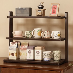 新中式桌面茶具茶室紫砂壶收纳茶柜茶杯架子置物架展示茶桌博古架