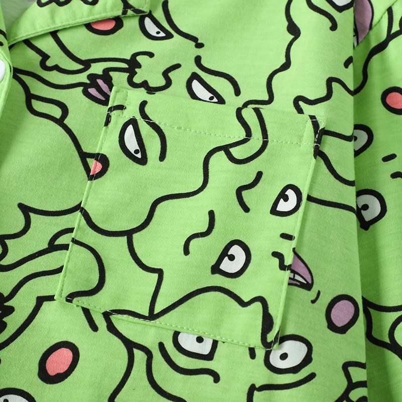 纯棉动漫灵能百分百睡衣女款春秋季长袖小酒窝二次元网红风家居服