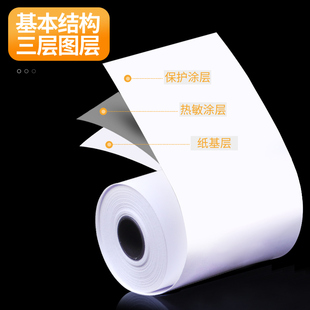 收银纸57x50外卖订单打印纸美团58mm超市热敏纸小票打印机纸5750