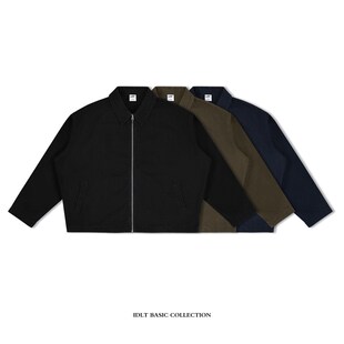 IDLT 廓形工装夹克 重磅水洗复古全棉外套做旧宽松男女欧美潮简约