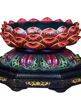 佛像莲花底座菩萨加高金刚台座须弥座实木佛台木雕纯手工垫高增高