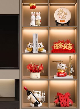 招财猫入户门玄关钥匙收纳轻奢装饰摆件家居饰品客厅乔迁新居礼品