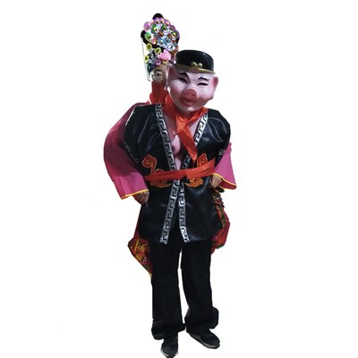 新款二人转猪八戒老汉头张公背媳妇老婆妻全套表演出服装社火道具