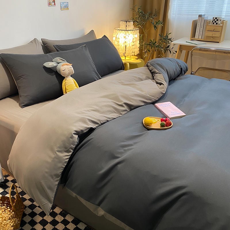 被子非纯棉全套整套床上用品六件套单人大学生宿舍床单床垫三件套