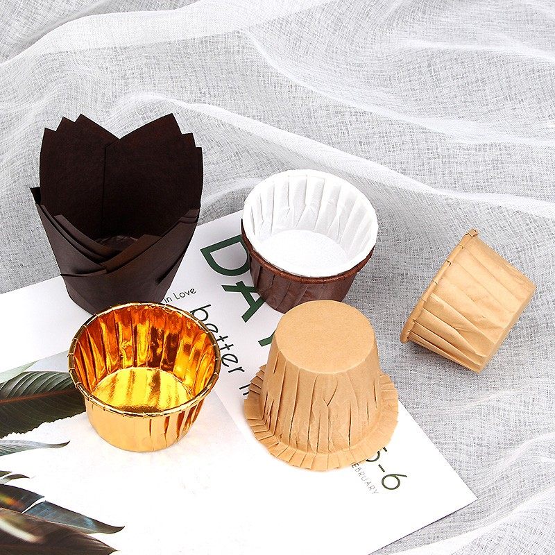 蛋糕纸杯耐高温烘焙玛芬纸杯托一次性家用模具杯子小中号50只