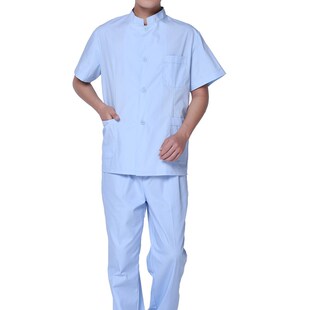 南丁格尔立领护士分体套装短袖医生小褂男女足疗养老院护工工作服