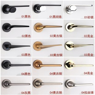 美式 黑色隐形门锁单面锁室内隐形门暗锁暗门锁隐藏锁执手隐形锁