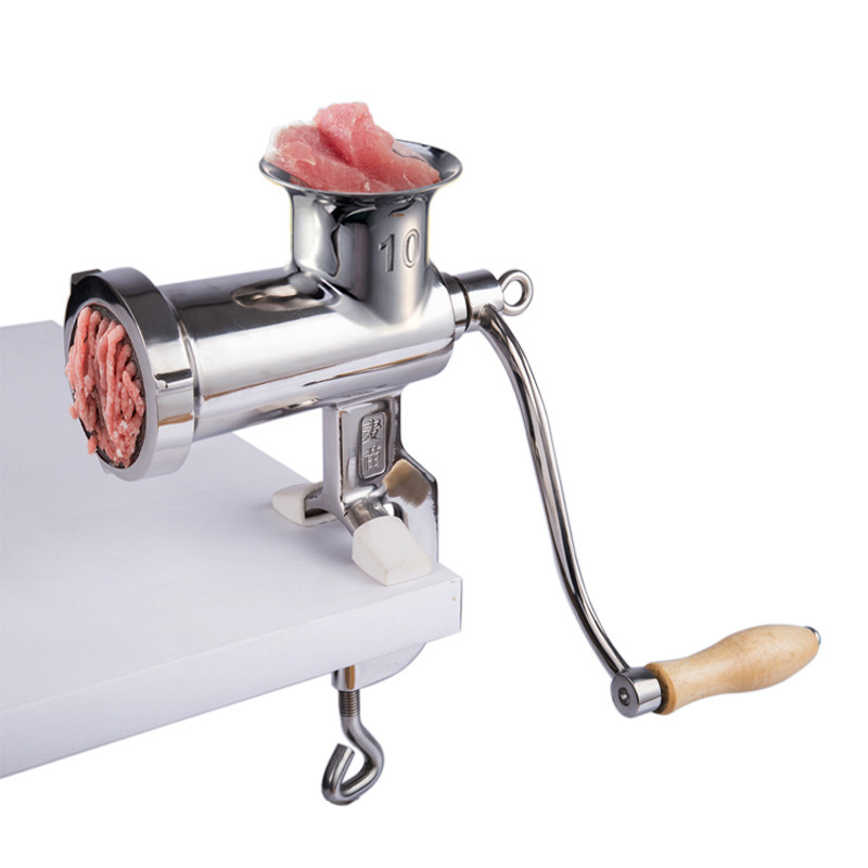 全不锈钢手动绞肉机家用8/10号手摇碎肉绞馅机料理机灌香肠机包邮