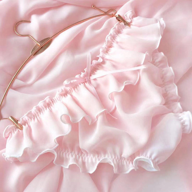 K019 雪纺纱可爱女士三角半包臀内裤男款男士内裤蝴蝶结荷叶边,女士内衣/男士内衣/家居服,男三角内裤,淘宝优惠券,粉丝福利购,淘宝优惠卷