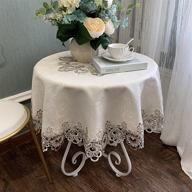 欧式圆桌桌布布艺圆形餐桌布大圆桌家用小圆桌蕾丝正方形简约台布,居家布艺,桌布,淘宝优惠券,粉丝福利购,淘宝优惠卷