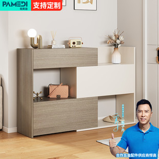 门口鞋 靠墙可伸缩多功能玄关柜 柜家用卧室入户门实木储物柜2024款