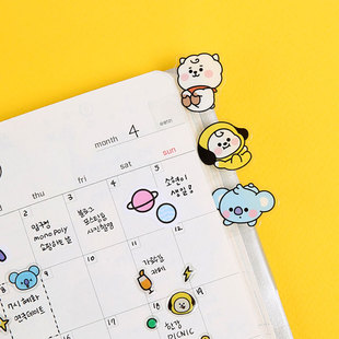 韩国BT21宝宝系列贴纸公仔手账透明索引贴电脑手机卡通装饰贴画
