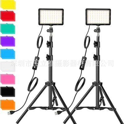 6寸方形平板灯摄影灯便携氛围打光灯视频拍摄室内拍照补光灯