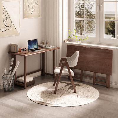 折叠电脑桌家用台式长方形书桌客厅现代简约宿舍办公学生写字桌子