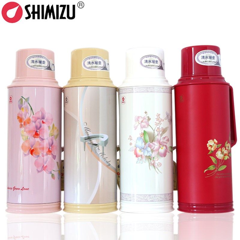 清水 5磅热水瓶家用开水瓶保温瓶玻璃内胆暖壶保温壶2L暖瓶大容量