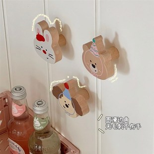 榉木小狗柜门拉手儿童房装 饰陶瓷多巴胺衣柜抽屉拉球卧室改造挂钩