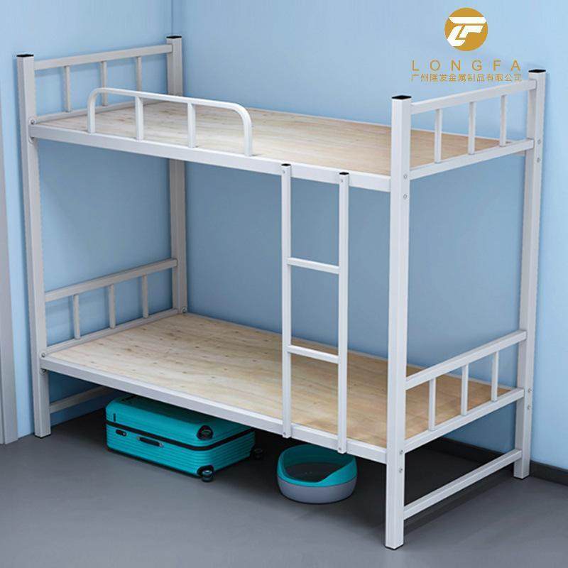 学生铁架床高低床上下铺员工宿舍寝室公寓钢制铁艺床单双层铁艺床