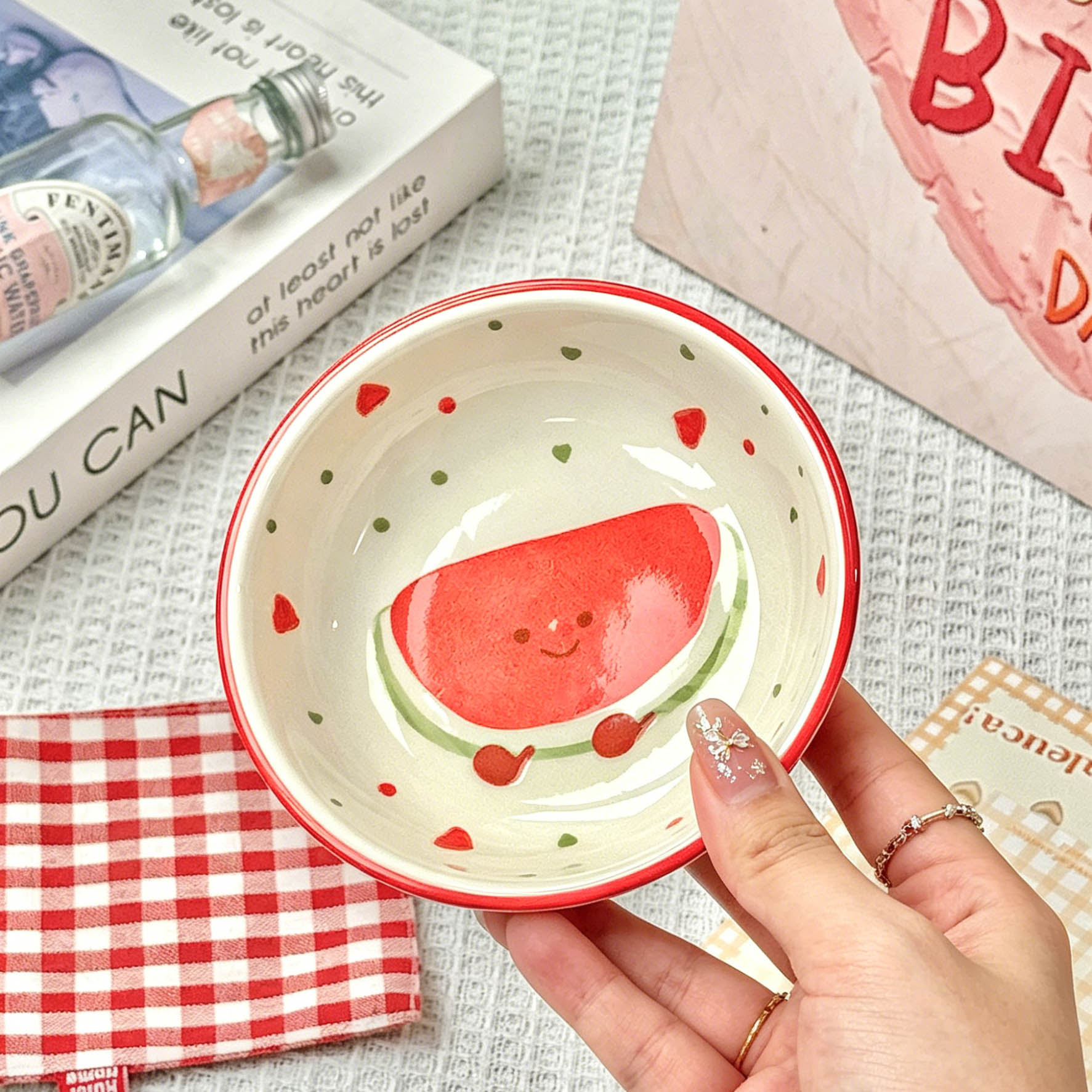 小盘子可爱高颜值陶瓷味碟家用卡通风餐具蘸料碟小碟子小菜调料碟