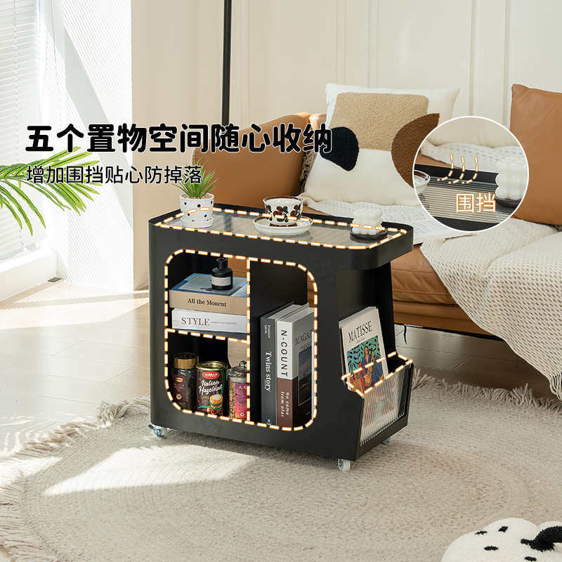 沙发侧边柜轻奢高级感客厅边几可移动茶几小推车铁艺床头桌置物架,住宅家具,移动边几/推车,淘宝优惠券,粉丝福利购,淘宝优惠卷