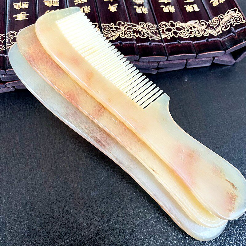 天然羊角梳经络按摩头皮女士厘米大号直发护理牛角梳子洁